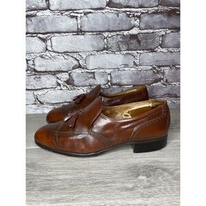 Bally Satolas Brown Leather Wingtip Tassel Loafer Dress Shoes Men Sz 10M US/43EU